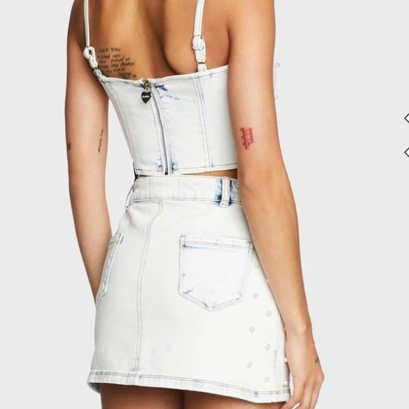 Jean set with pearls - Picture 4 of 8